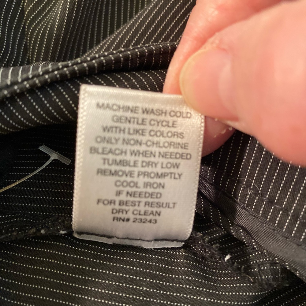 New York & Co. - Woman brown/white pinstriped high rise (stretch) trousers; 16 - Picture 7 of 8
